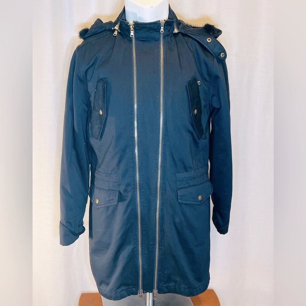 NWT 7 For All Mankind black coat jacket size S